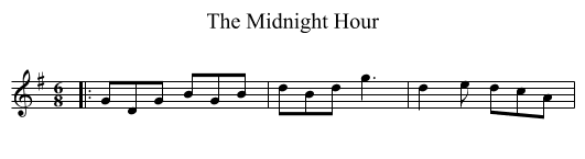 The Midnight Hour - staff notation
