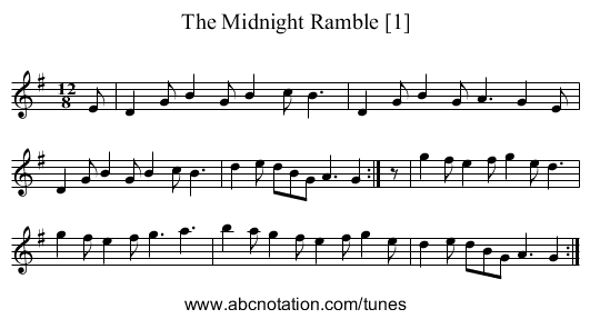 The Midnight Ramble [1] - staff notation