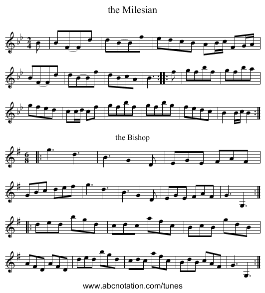 the Milesian - staff notation