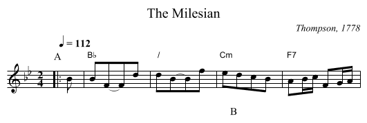 The Milesian - staff notation