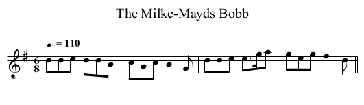 The Milke-Mayds Bobb - staff notation