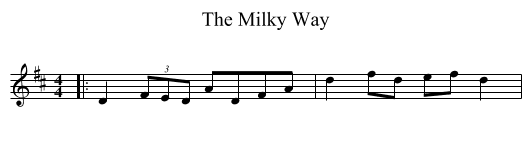 The Milky Way - staff notation
