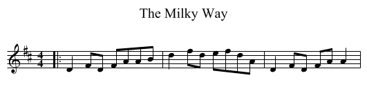 The Milky Way - staff notation