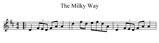 The Milky Way - staff notation