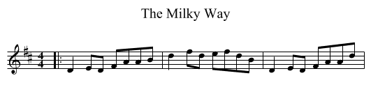 The Milky Way - staff notation