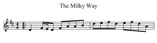 The Milky Way - staff notation