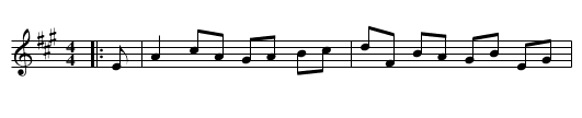 The Mill Burn - staff notation