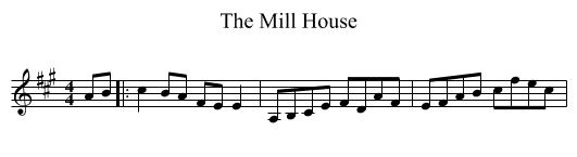 The Mill House - staff notation