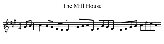 The Mill House - staff notation