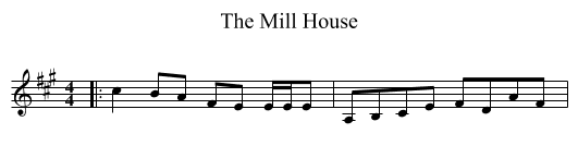 The Mill House - staff notation