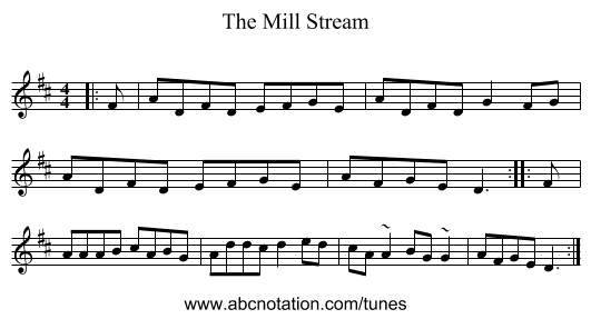 The Mill Stream - staff notation