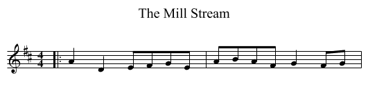 The Mill Stream - staff notation