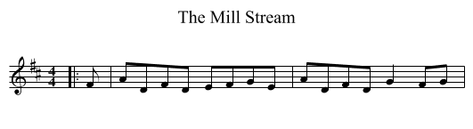 The Mill Stream - staff notation