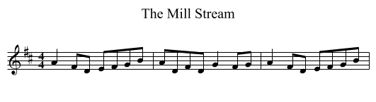 The Mill Stream - staff notation