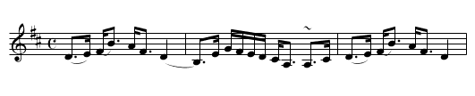 The Miller o' Hirn - staff notation