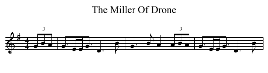 The Miller Of Drone - staff notation