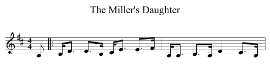 The Miller's Daughter - staff notation