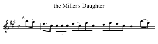 the Miller's Daughter - staff notation