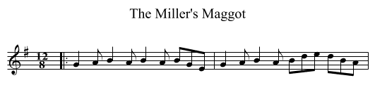 The Miller's Maggot - staff notation