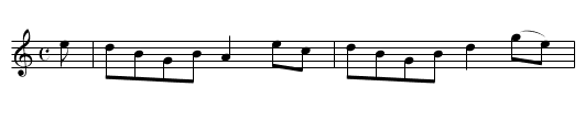 The Miller's Wife of Blaydon - staff notation