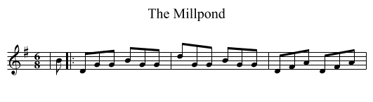 The Millpond - staff notation