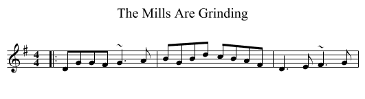 The Mills Are Grinding - staff notation