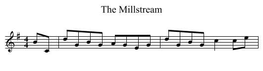 The Millstream - staff notation