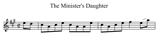 The Minister's Daughter - staff notation