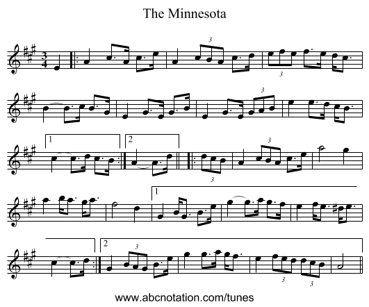 The Minnesota - staff notation