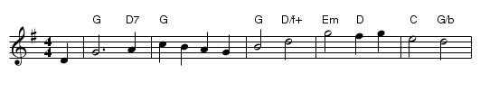 The Minstrel Boy - staff notation