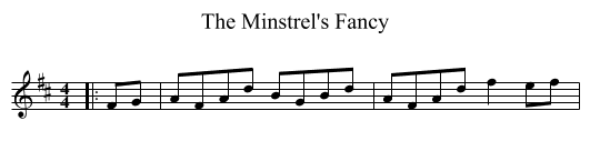 The Minstrel's Fancy - staff notation