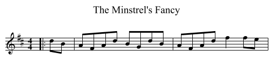 The Minstrel's Fancy - staff notation