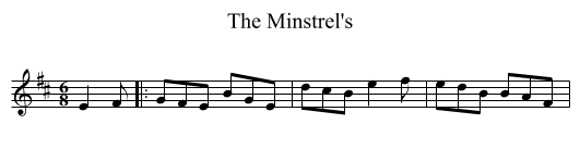 The Minstrel's - staff notation