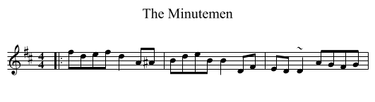 The Minutemen - staff notation