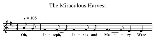 The Miraculous Harvest - staff notation