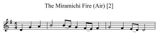 The Miramichi Fire (Air) [2] - staff notation
