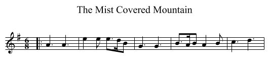 The Mist Covered Mountain - staff notation