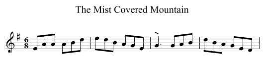 The Mist Covered Mountain - staff notation