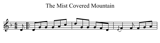 The Mist Covered Mountain - staff notation