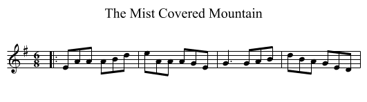 The Mist Covered Mountain - staff notation