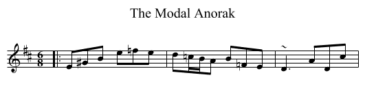 The Modal Anorak - staff notation