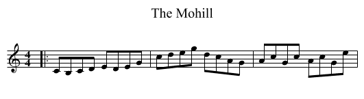 The Mohill - staff notation