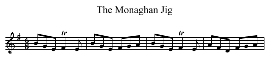 The Monaghan Jig - staff notation
