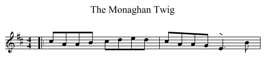 The Monaghan Twig - staff notation