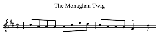 The Monaghan Twig - staff notation