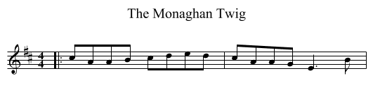 The Monaghan Twig - staff notation