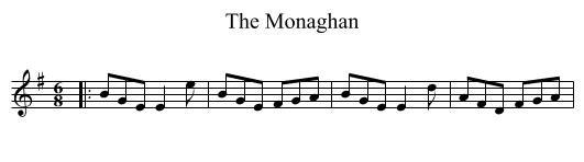 The Monaghan - staff notation