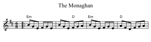 The Monaghan - staff notation