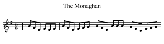 The Monaghan - staff notation