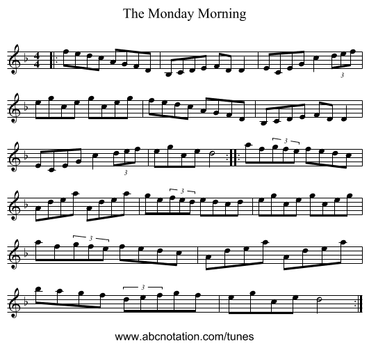 The Monday Morning - staff notation